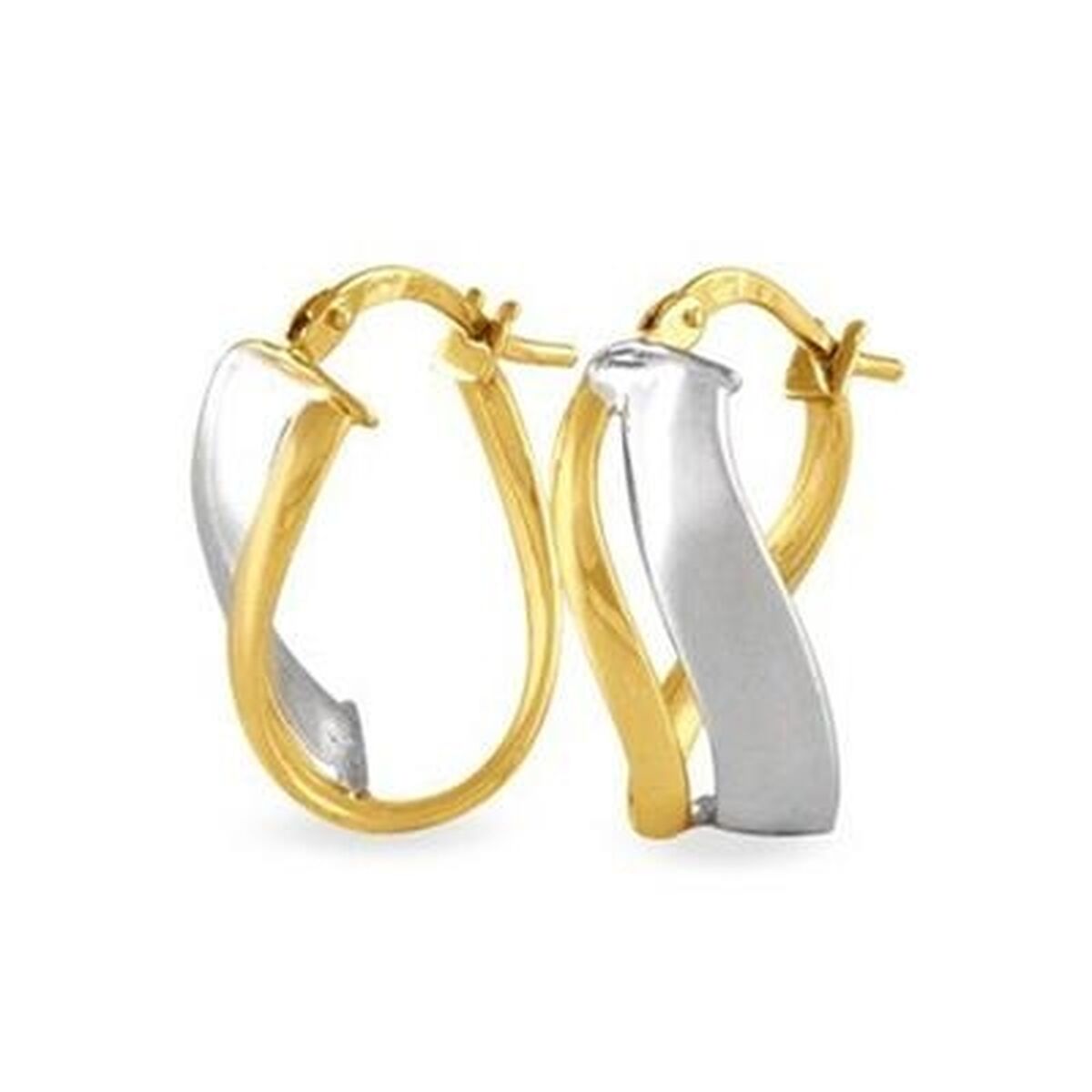Stroili Ladies' Two-Tone Gold and Silver Hoop Earrings | Elegant Italian Jewelry