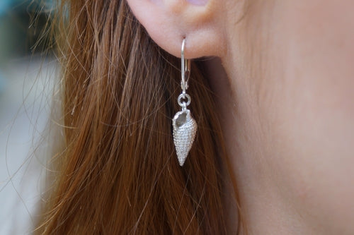 Handmade Sterling Silver Sea Shell Earrings – Unique Shell Jewelry for Women